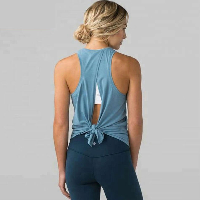 1-3Pack LYHNMW Open Back Workout Top Backless Yoga Shirts Tie Back Workout Tank Activewear Shirts Exercise Yoga Tank Tops 